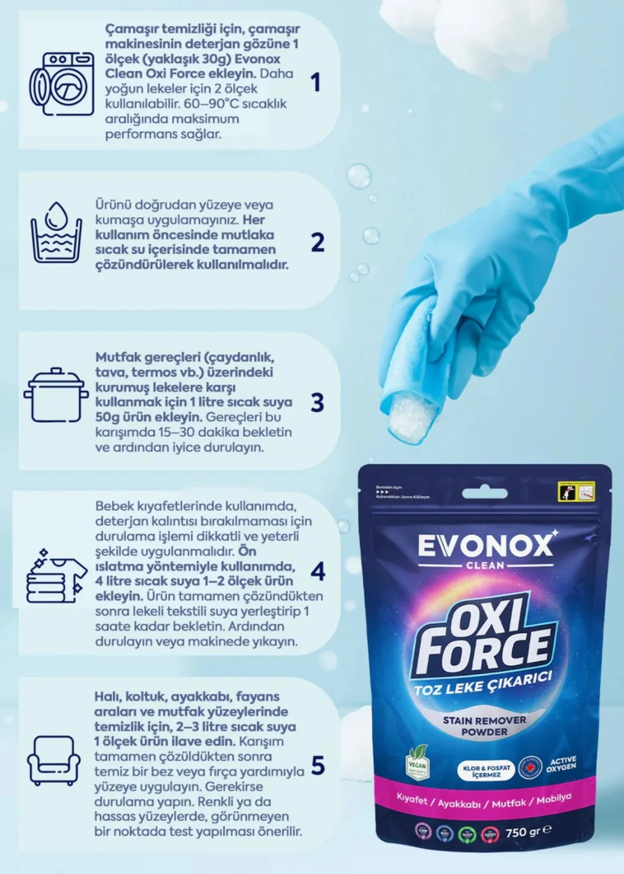 Evonox Oxi Force Toz Leke Çıkarıcı - Image 7