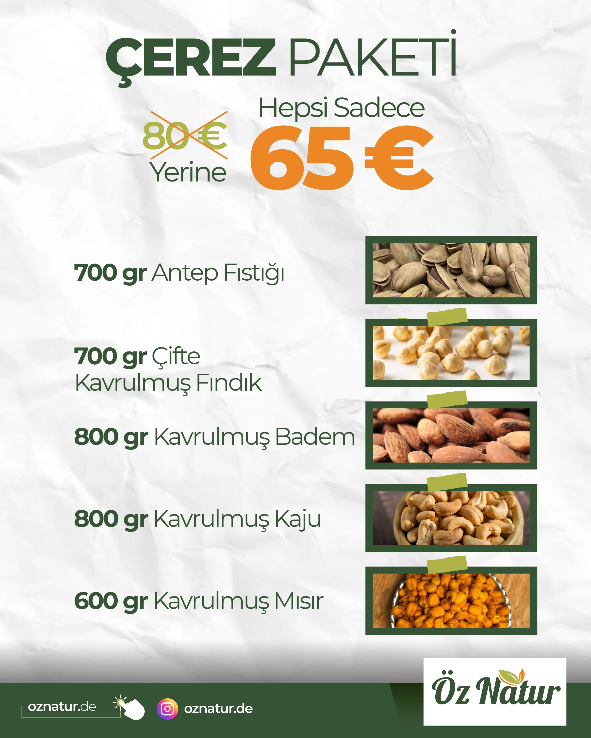 Frisches und Knuspriges Bundle (5 Produkt) mit Maiskörner