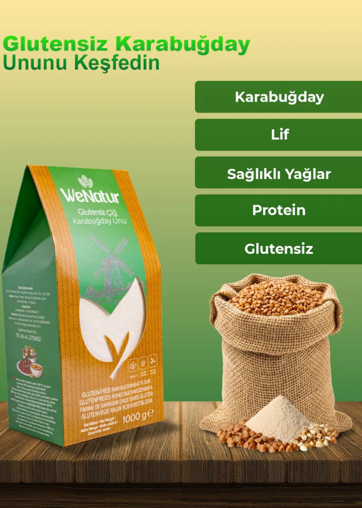 Glutenfreies Rohes Buchweizenmehl - Image 3