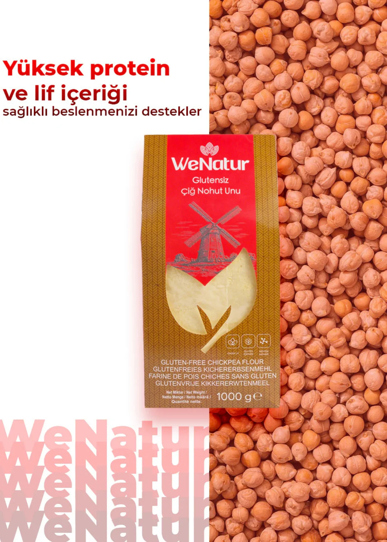 Glutenfreies Rohes Kichererbsenmehl - Image 4