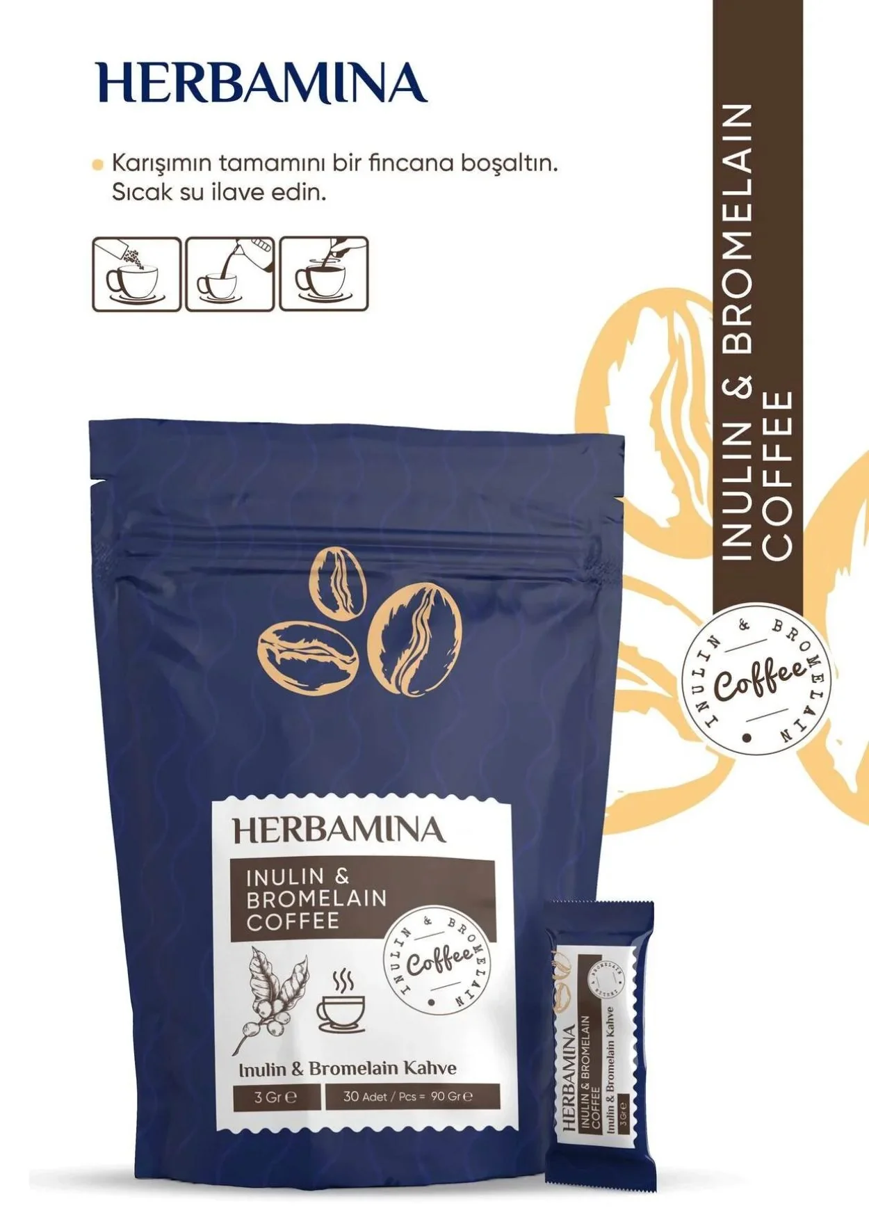 Herbamina Inülin Ve Bromelain Coffee - Image 2