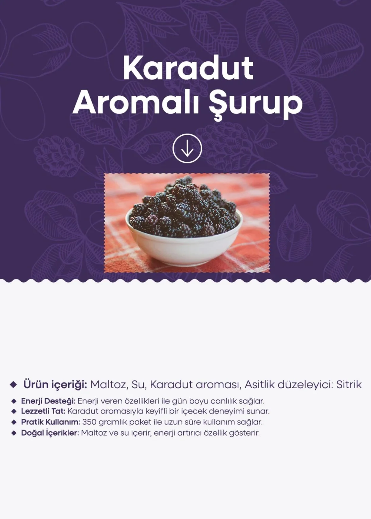 Herbamina Karadut Aromalı Şurup - Image 4