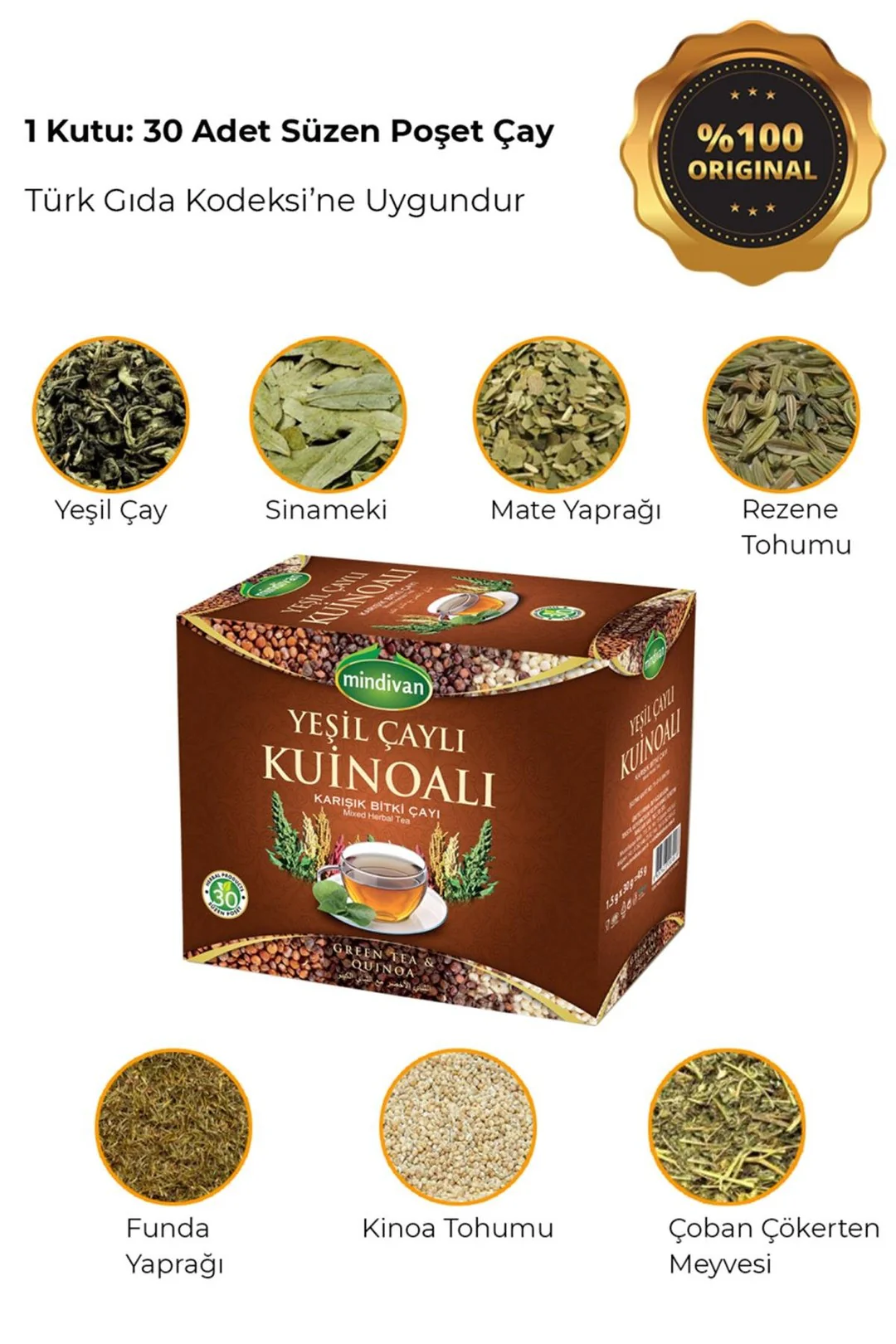 Kinoa Grüner Tee D-tox Tee