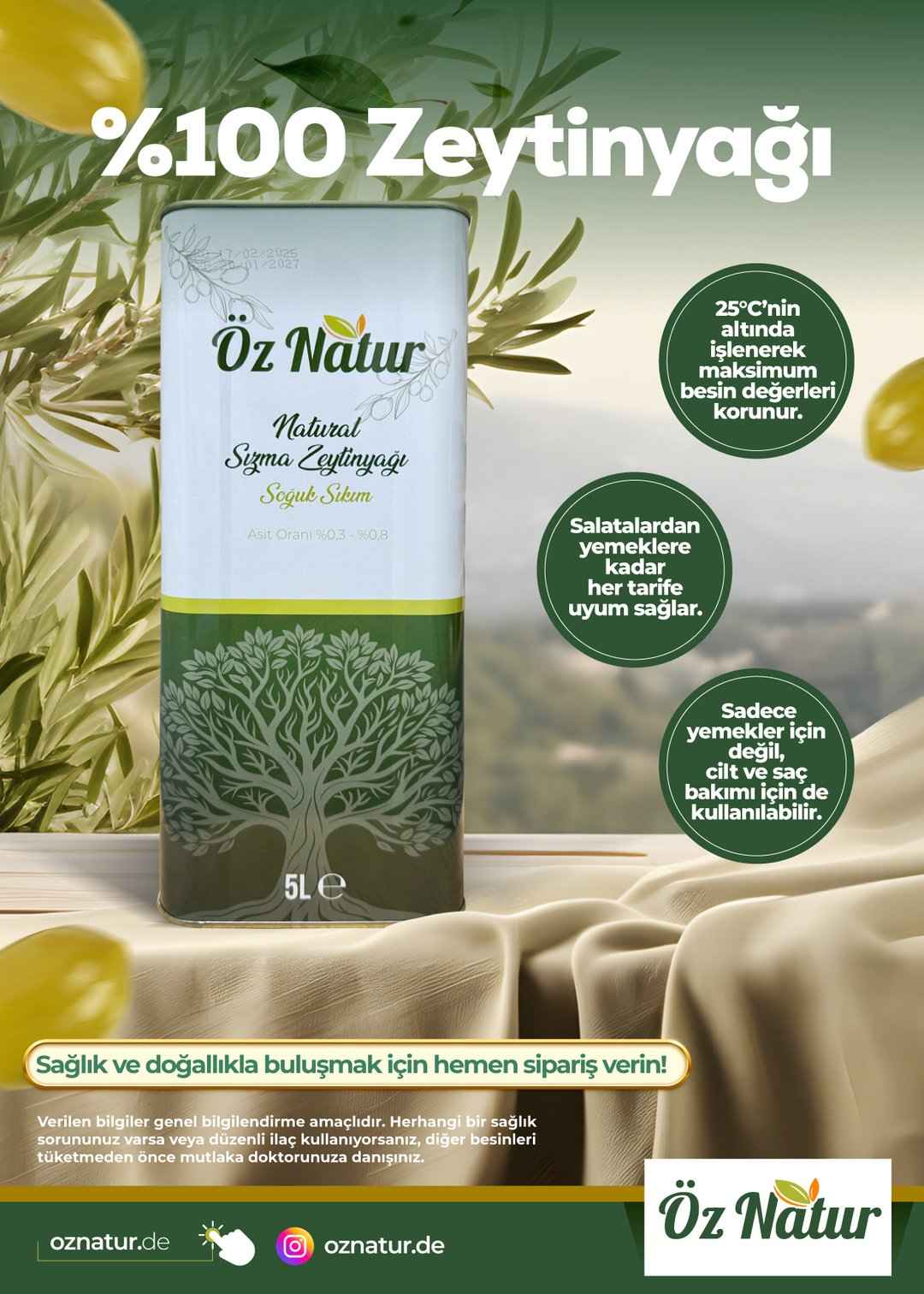Natives Olivenöl (Extra Virgin, Kalt Gepresst) - Image 3