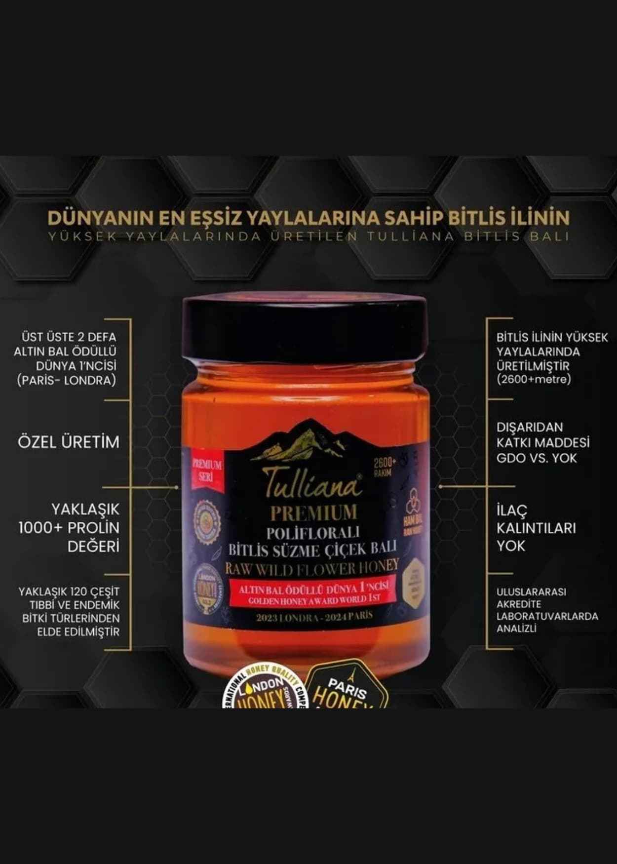 Tulliana Premium | Bitlis Blütenhonig - Polyflora Honig - Image 2
