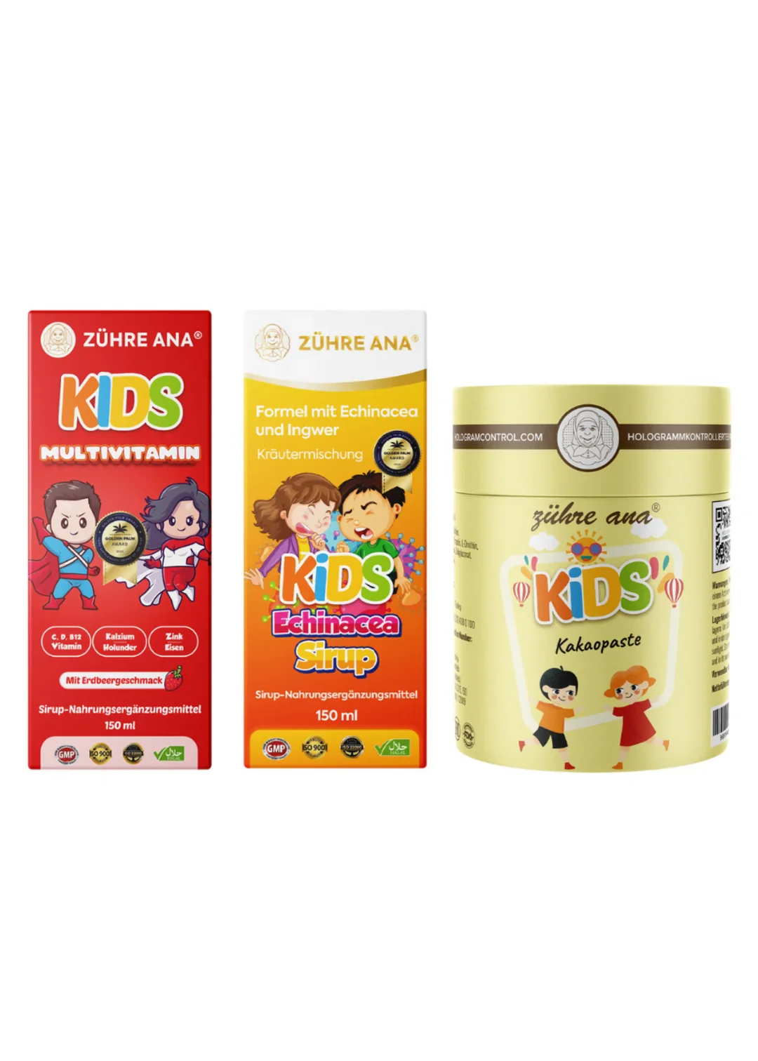 Vitamin Set für Kinder (Echinacea Sirup, Multivitamin Erdbeersirup, Kakao Paste) - Image 2