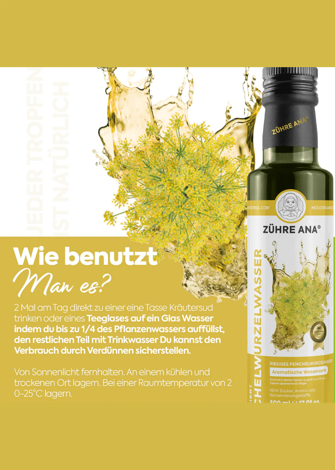 Zühre Ana Fenchelwurzelwasser - Image 2