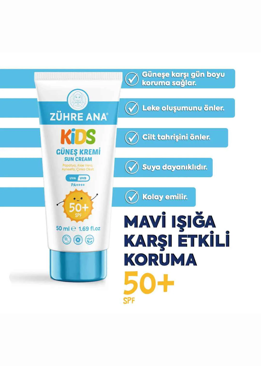 Zühre Ana Kids Sonnenschutz (Güneş Kremi) Spf 50+ UVA/UVB - Image 2
