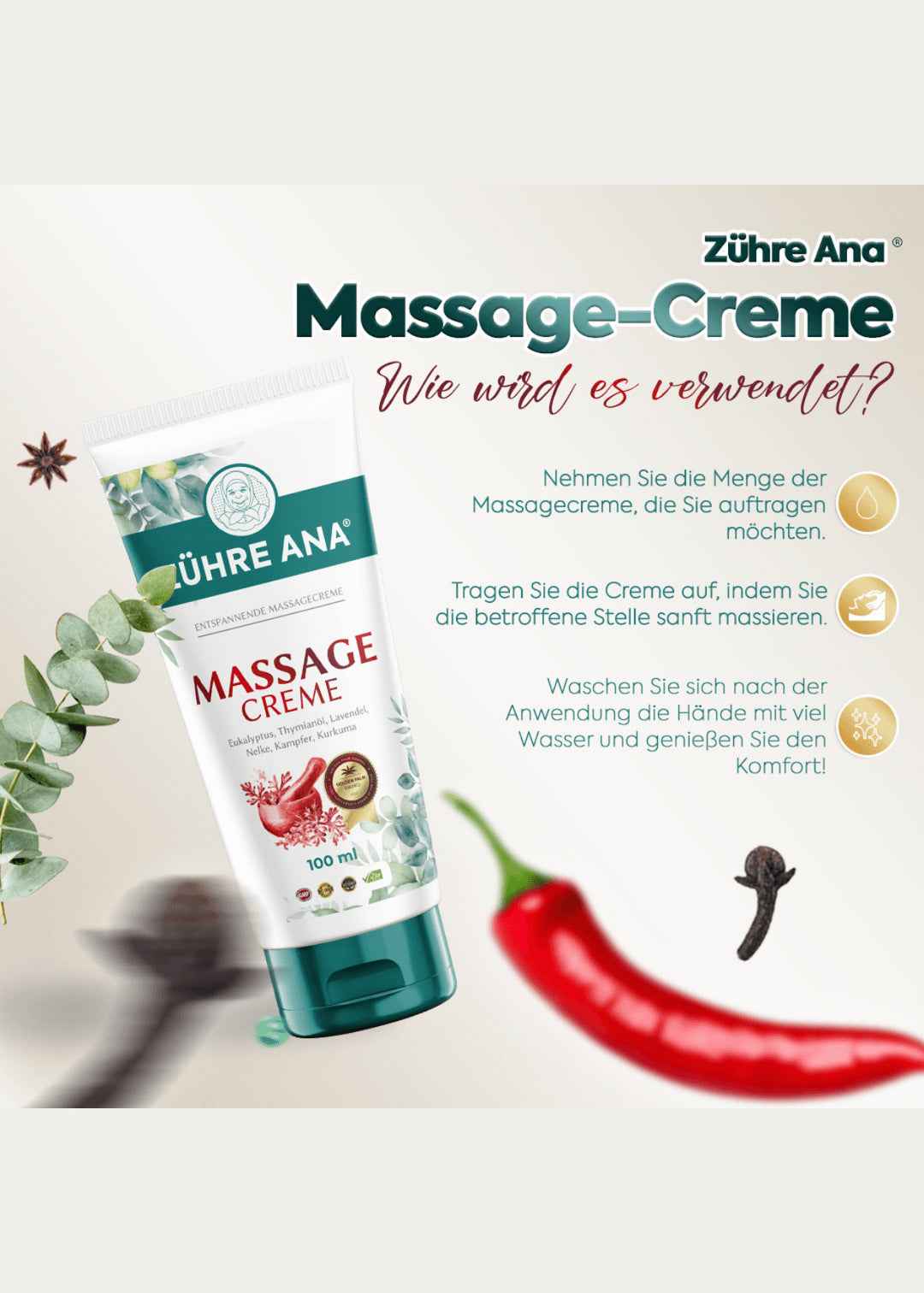 Zühre Ana Eukalyptus Massagecreme - Image 4