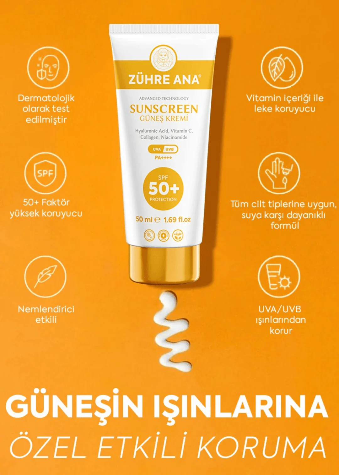 Zühre Ana Sonnenschutzmittel Spf 50+ UVA/UVB (SPF 50+ Güneş Kremi) - Image 2