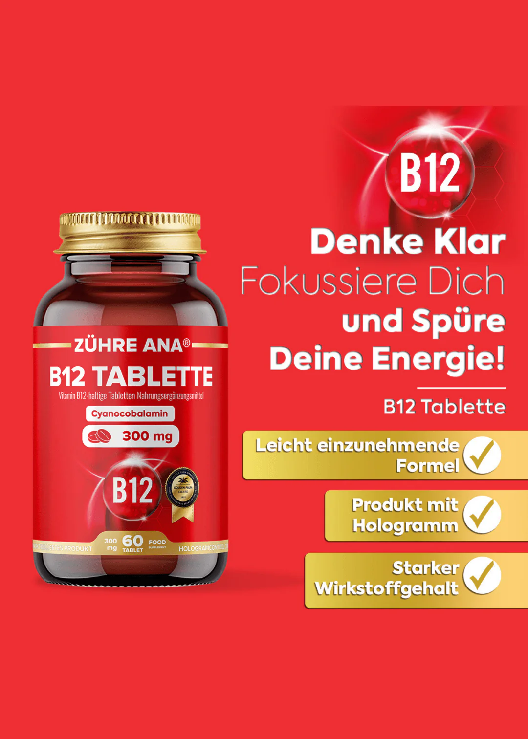 Zühre Ana Vitamin B12 (60 Tabletten) - Image 2